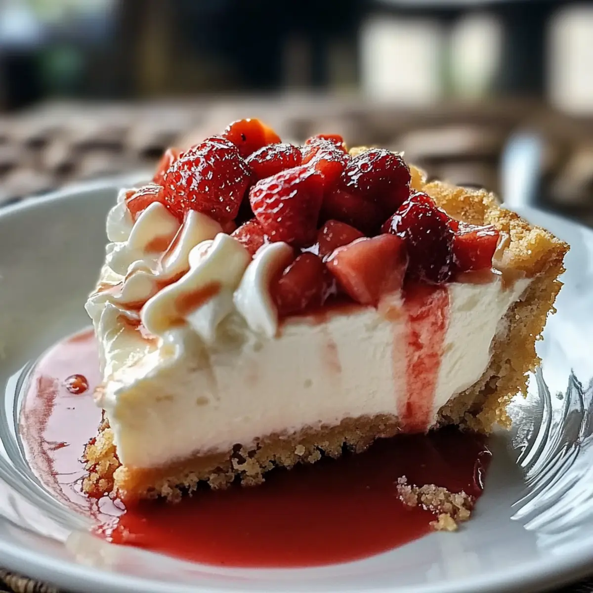 Strawberry Topped Cheesecake Dessert