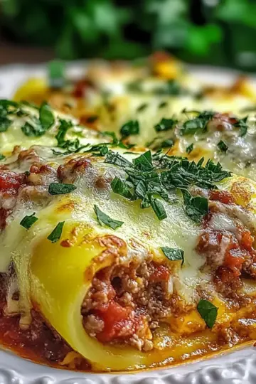 Stuffed Manicotti with Meat Sauce