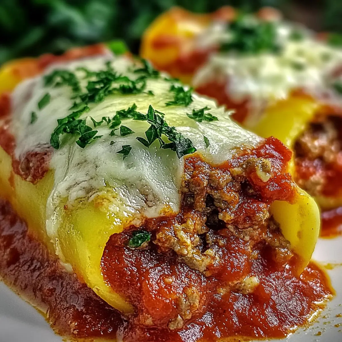 Stuffed Manicotti with Meat Sauce