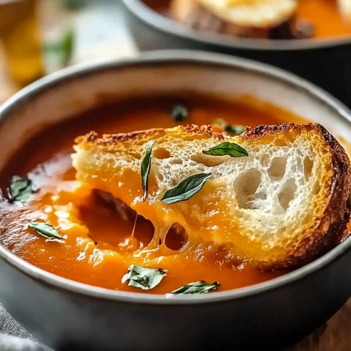 Tomato Soup with Grilled Cheese