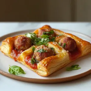 Upside Down Meatball Puff Pastry