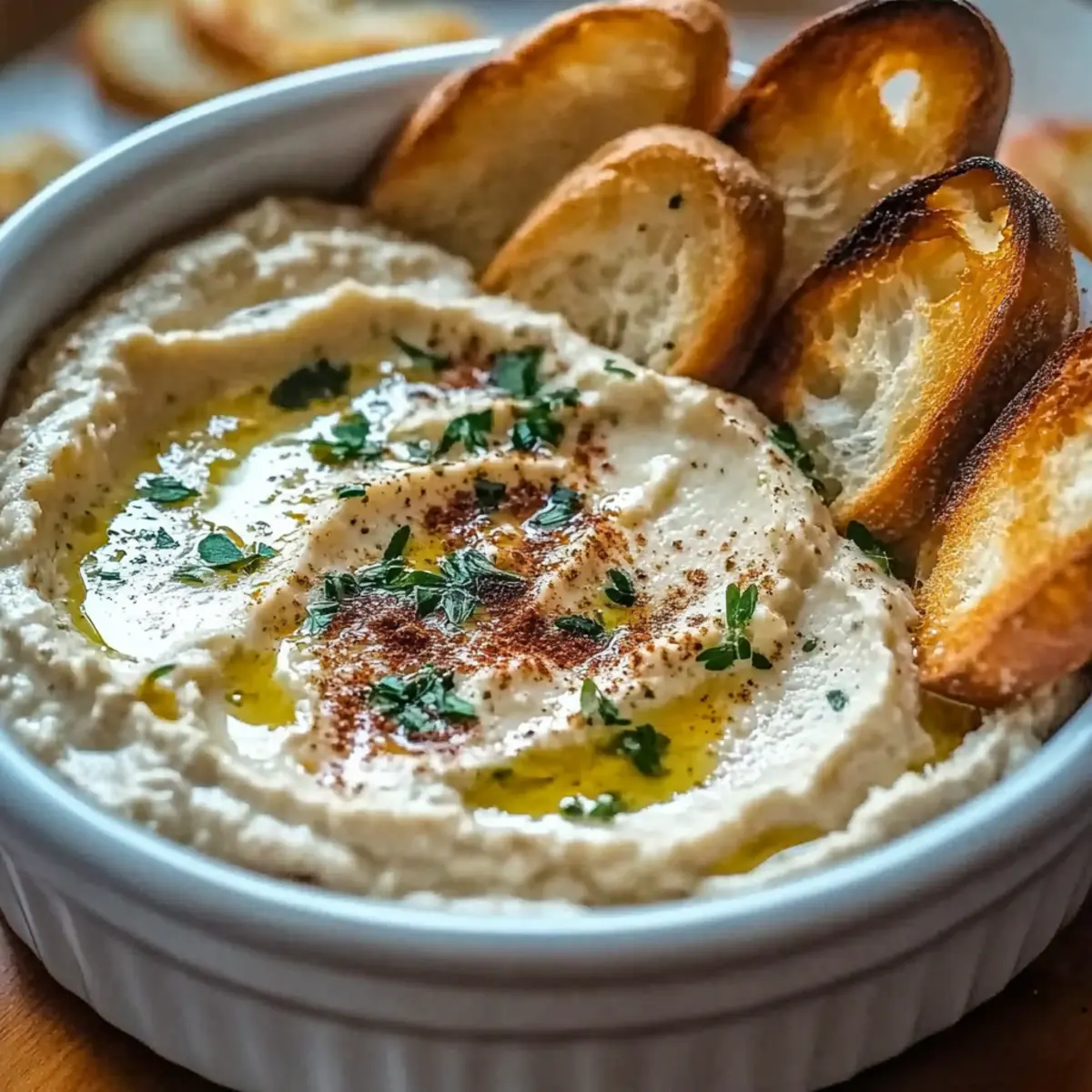 Warm Boursin Dip with Crostini