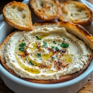 Warm Boursin Dip with Crostini