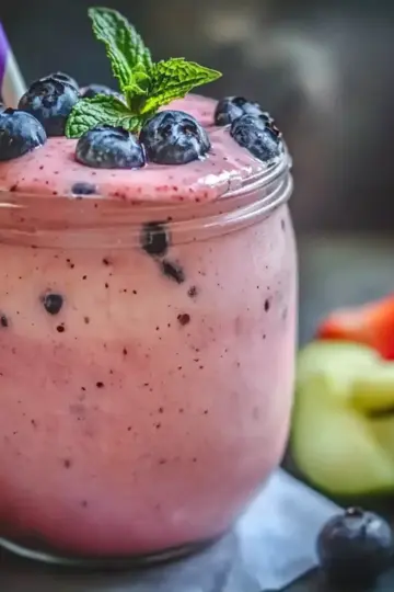 Watermelon Blueberry Protein Smoothie