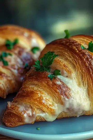 Air Fryer Ham Cheese Croissants