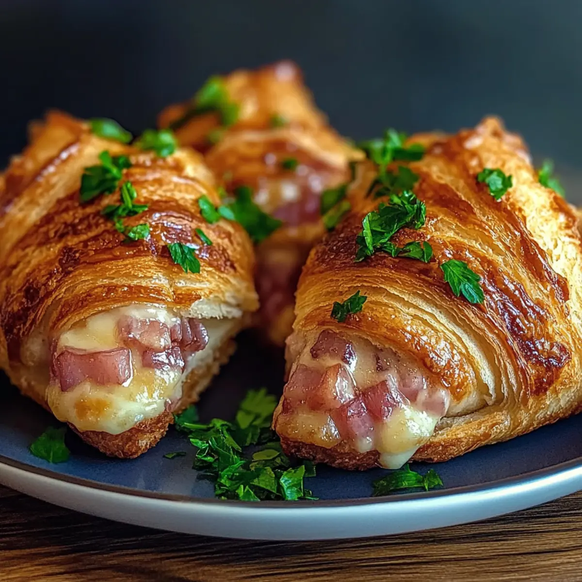 Air Fryer Ham Cheese Croissants