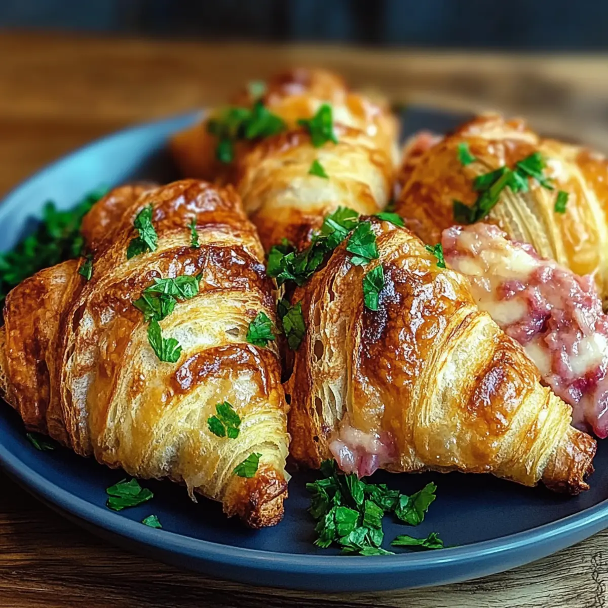 Air Fryer Ham Cheese Croissants