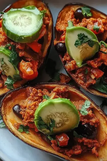 Avocado Turkey Chili Stuffed Sweet Potatoes