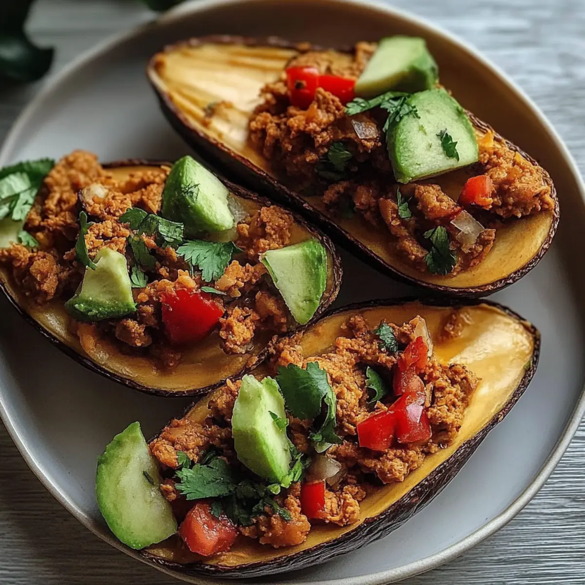 Avocado Turkey Chili Stuffed Sweet Potatoes