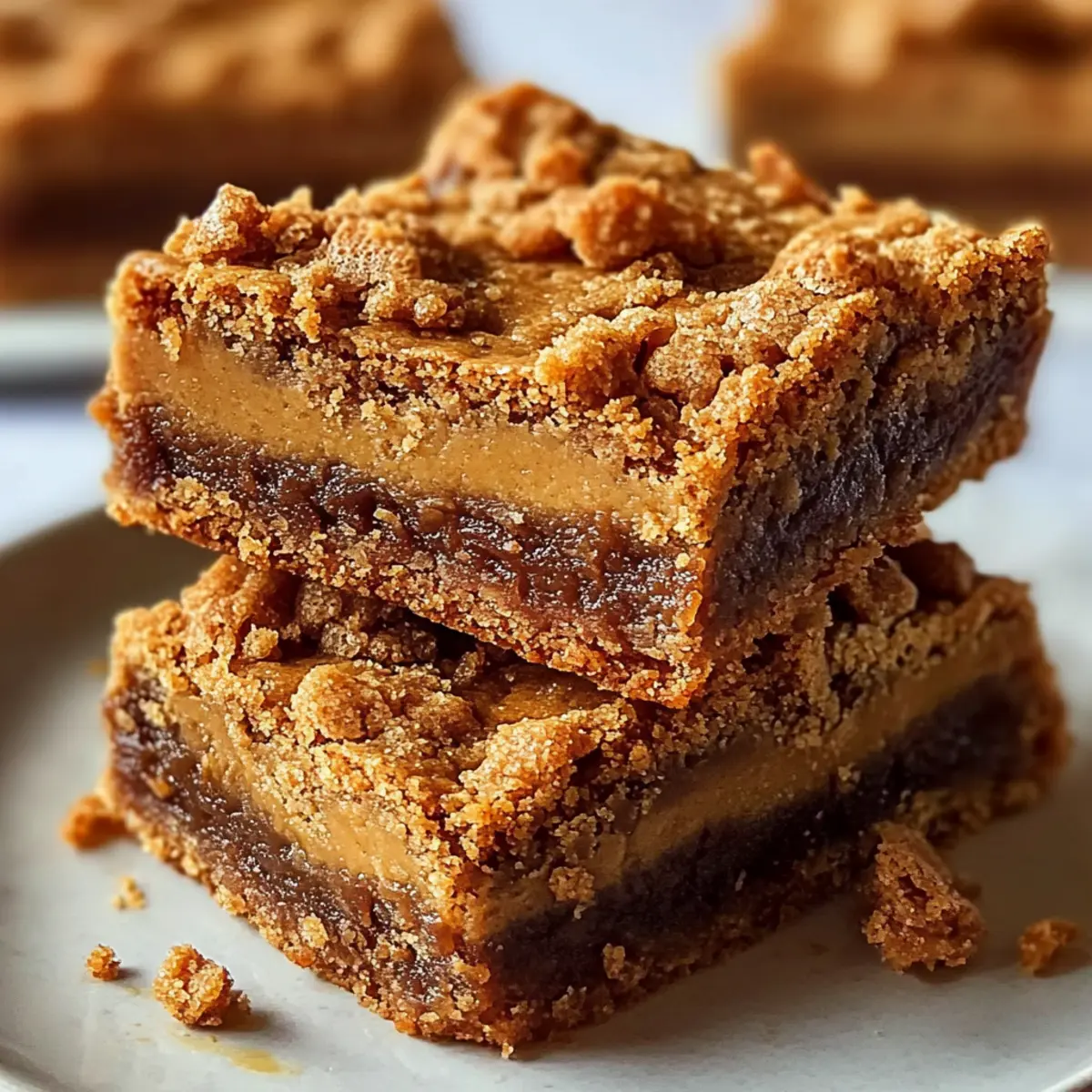 Biscoff Blondies Chewy Cookie Butter Dessert Bars