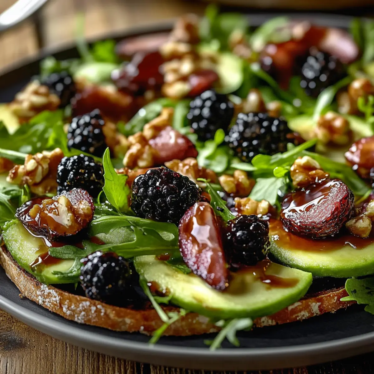 Blackberry Avocado Arugula Salad