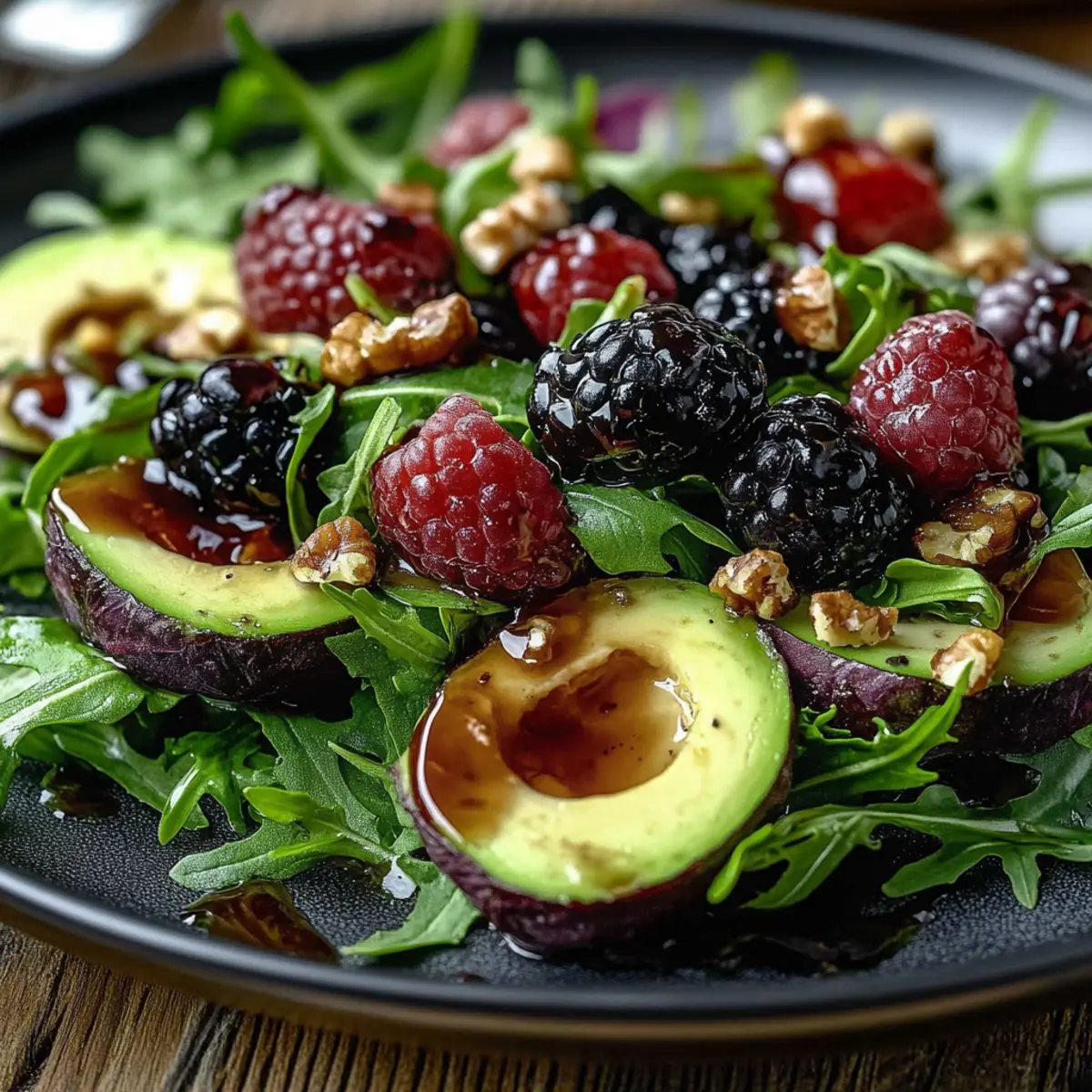 Blackberry Avocado Arugula Salad