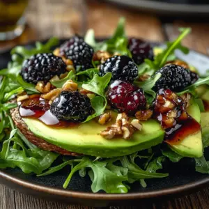 Blackberry Avocado Arugula Salad