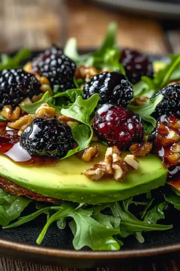 Blackberry Avocado Arugula Salad