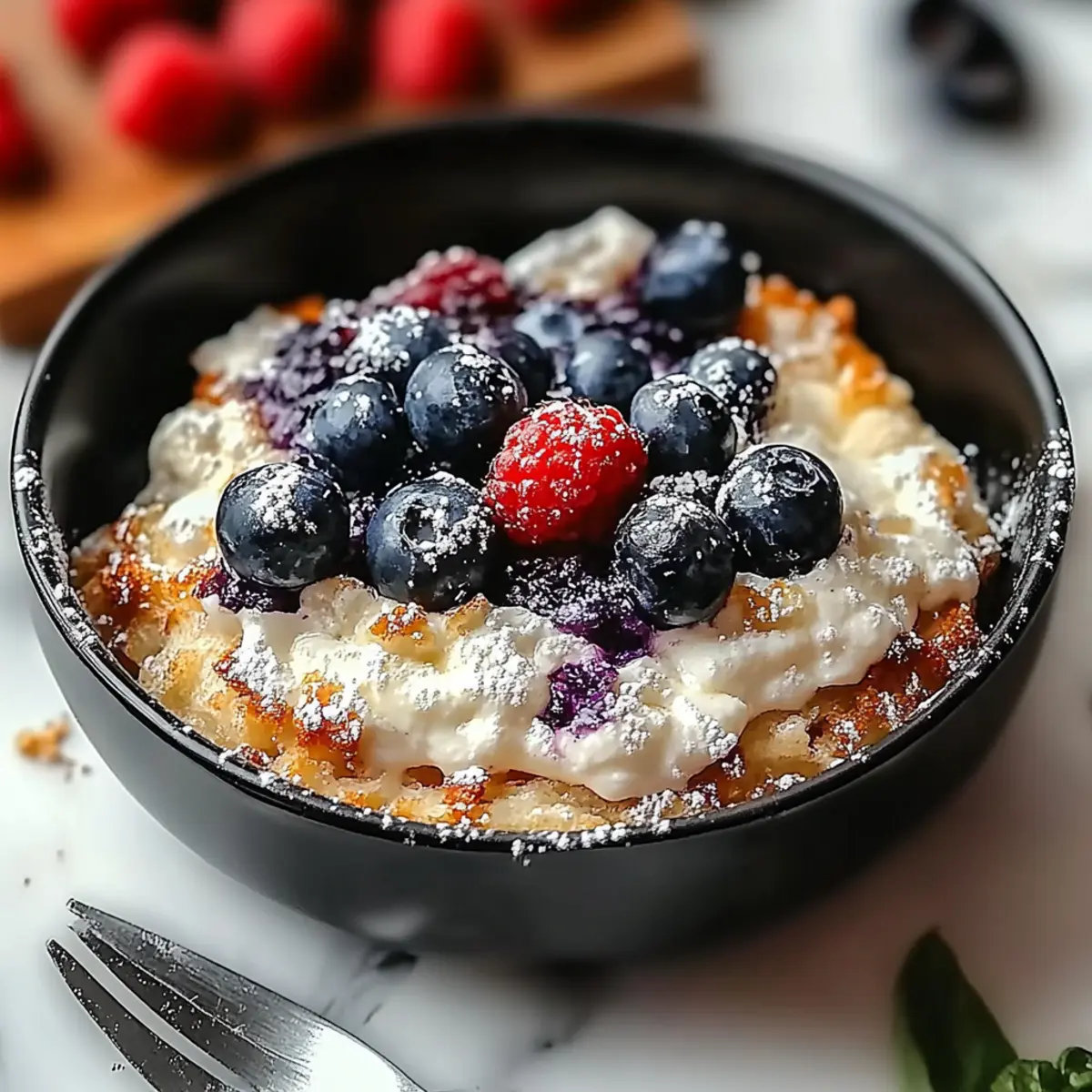 Blueberry Cottage Cheese Breakfast Bake