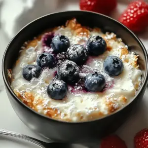 Blueberry Cottage Cheese Breakfast Bake