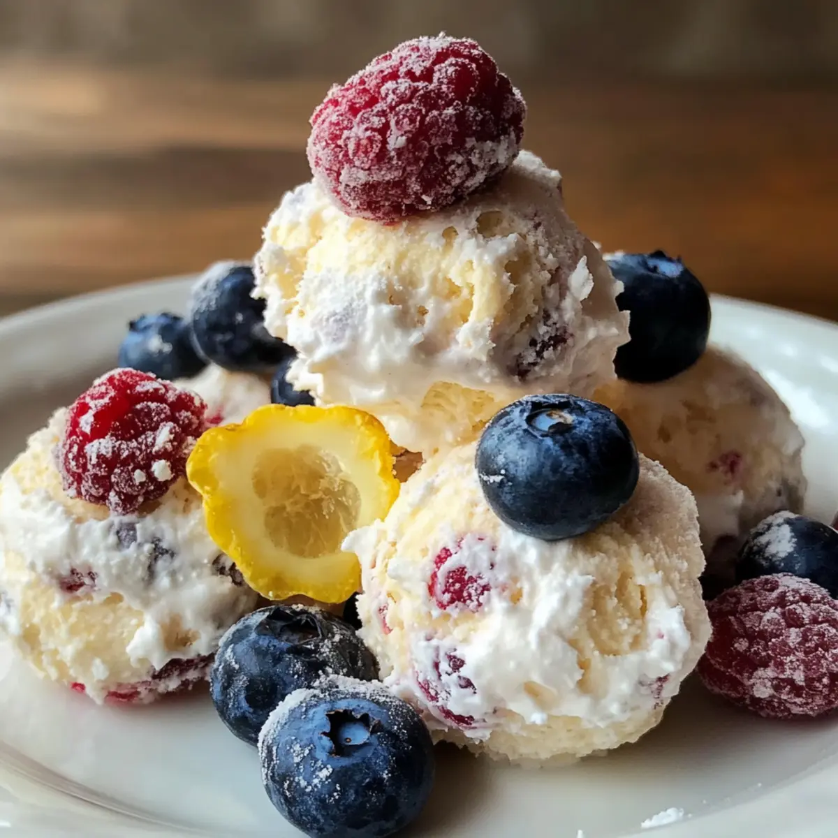 Blueberry and Lemon Zest Cottage Cheese Bites