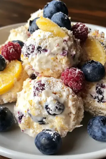 Blueberry and Lemon Zest Cottage Cheese Bites