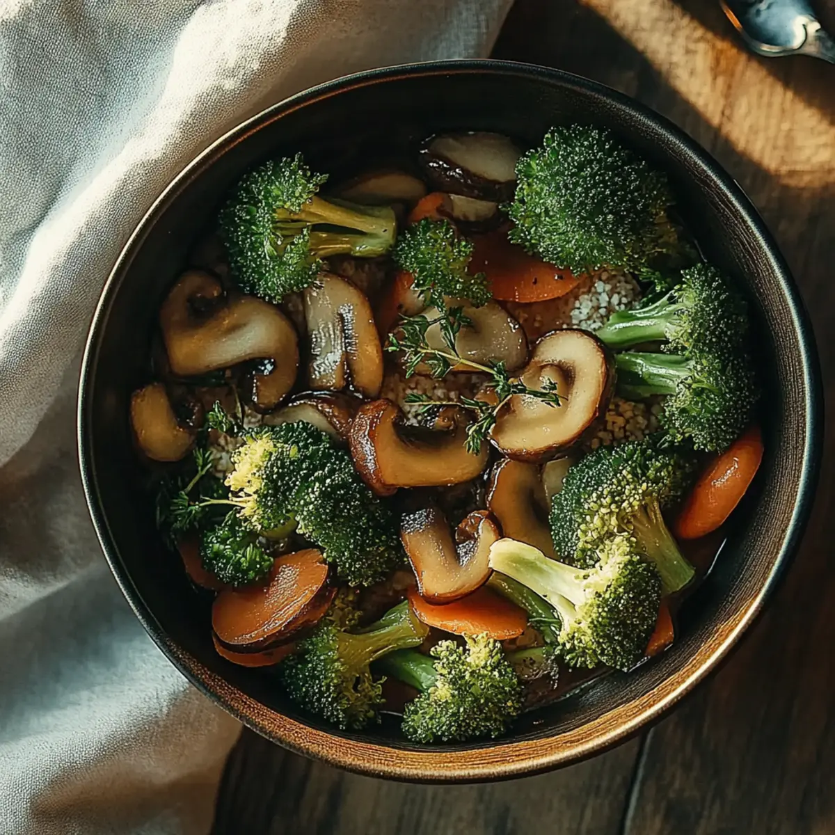Broccoli and Mushroom Stir Fry
