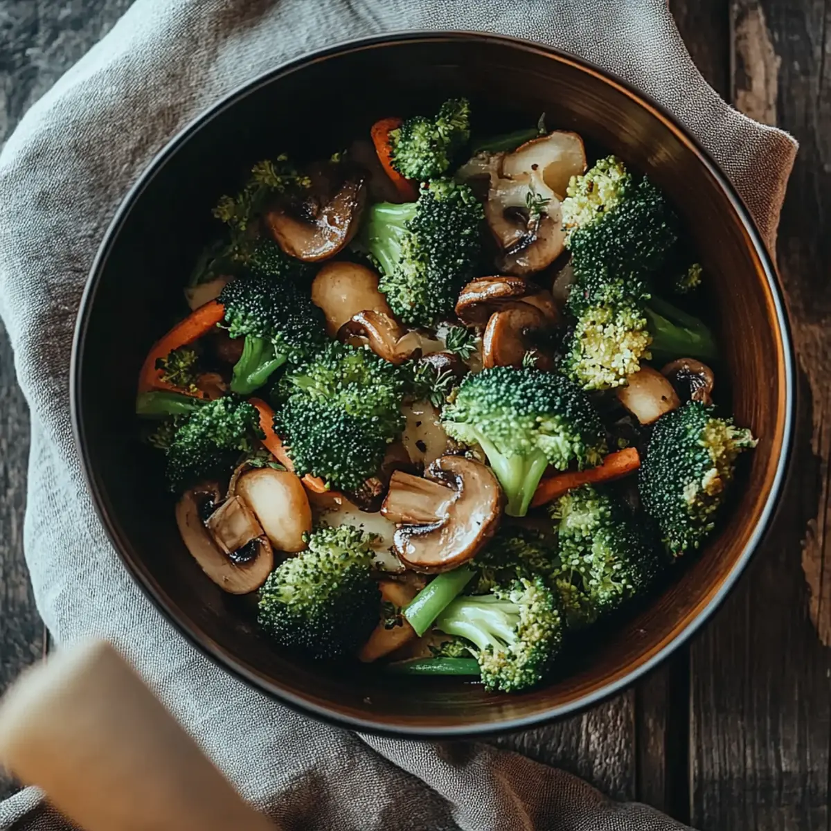 Broccoli and Mushroom Stir Fry