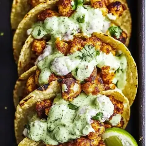 Cauliflower Tacos with Cilantro Lime Crema