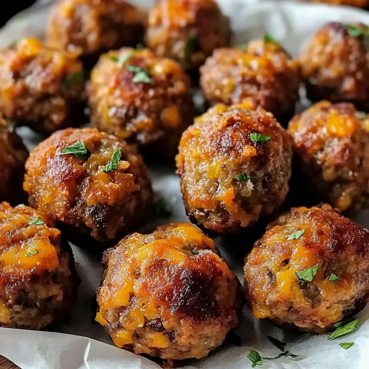 Cheddar Bay Beef Sausage Balls