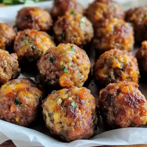 Cheddar Bay Beef Sausage Balls