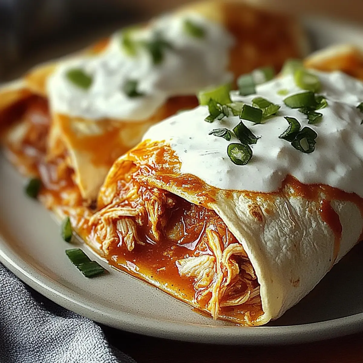 Cheesy Buffalo Chicken Burritos