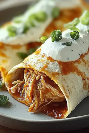 Cheesy Buffalo Chicken Burritos