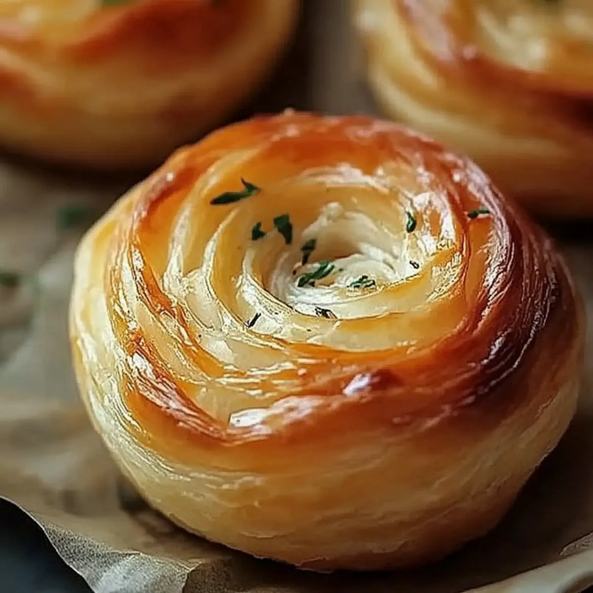 Cheesy Garlic Cruffins