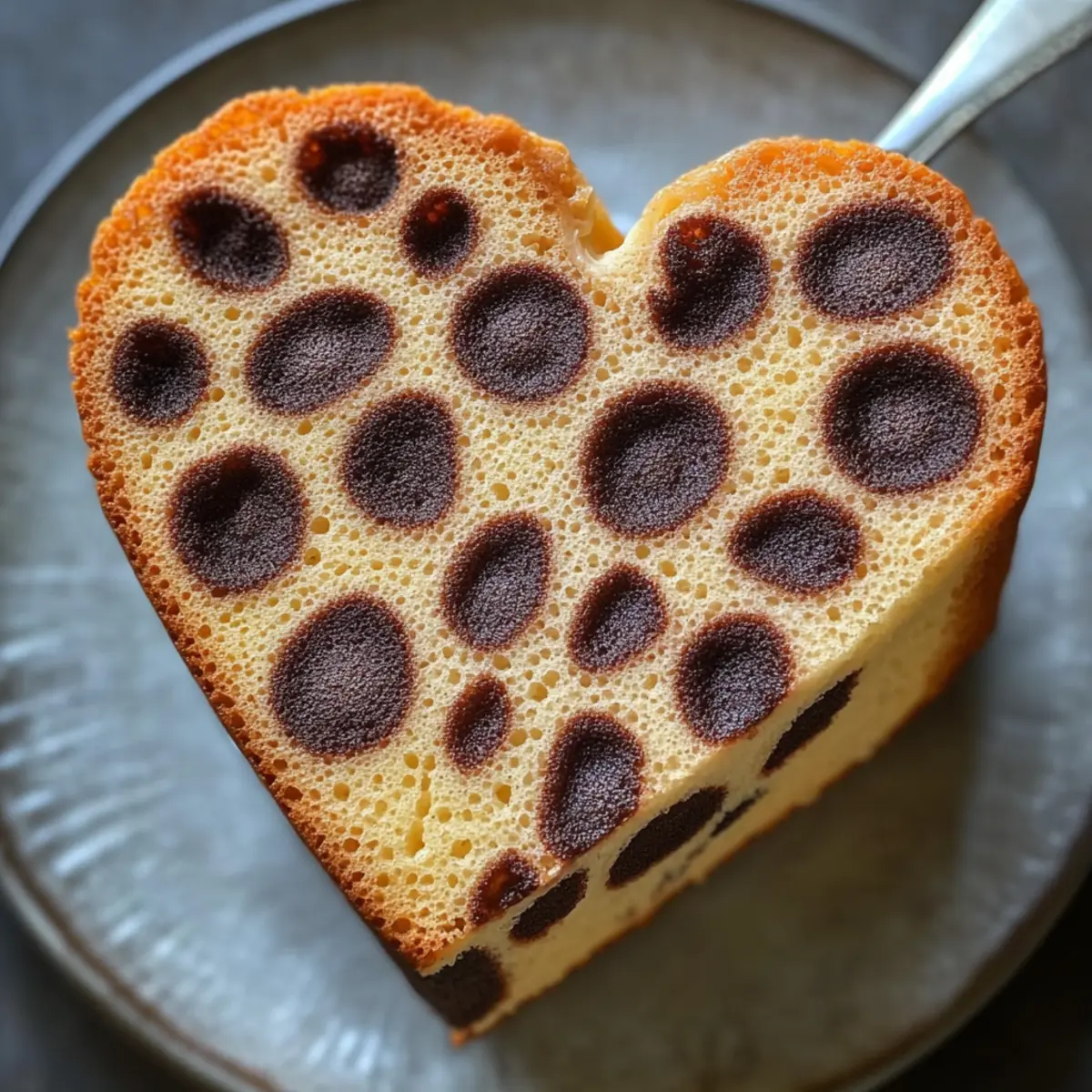 Cheetah Print Heart Cake
