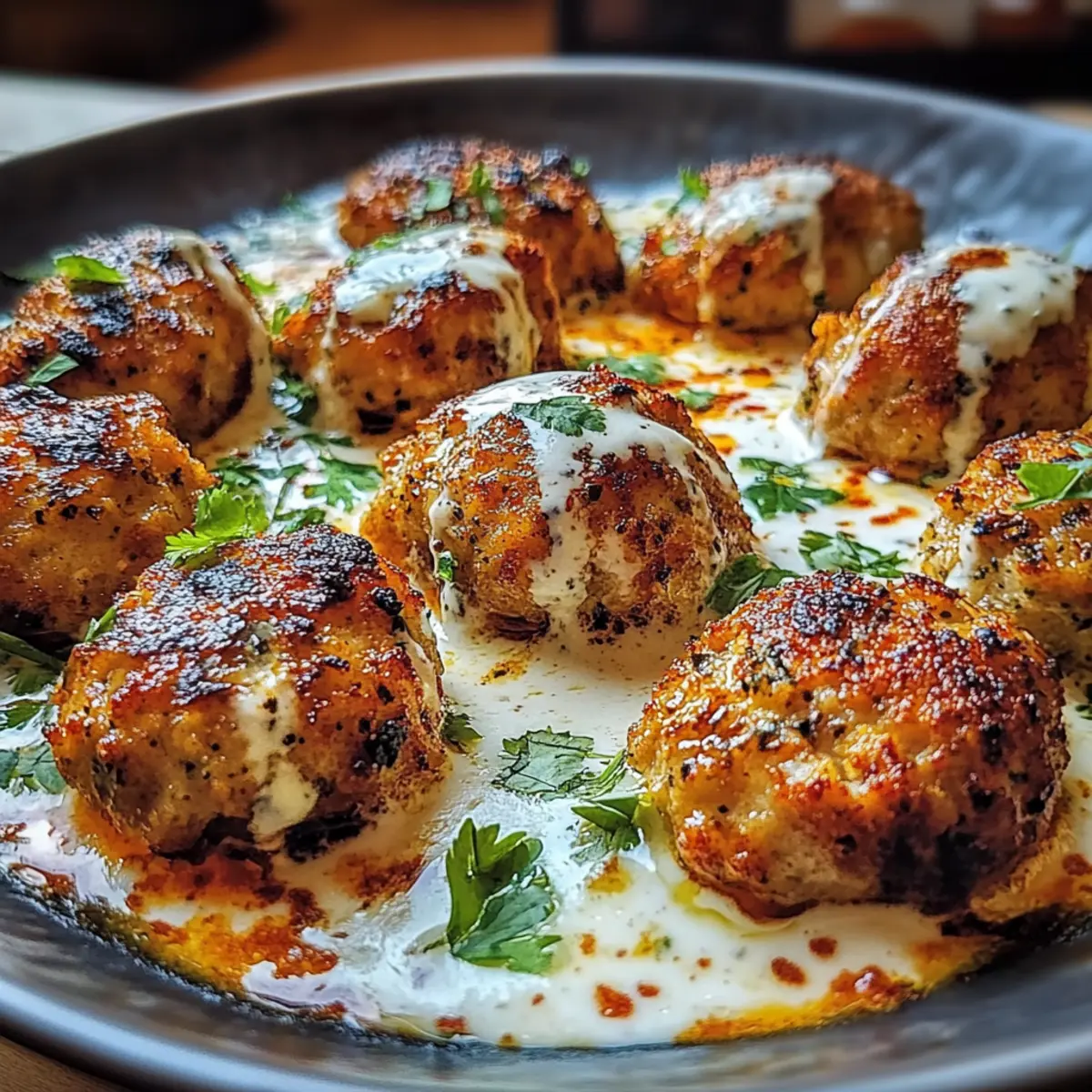 Chicken Kofta with Garlic Yogurt Sauce