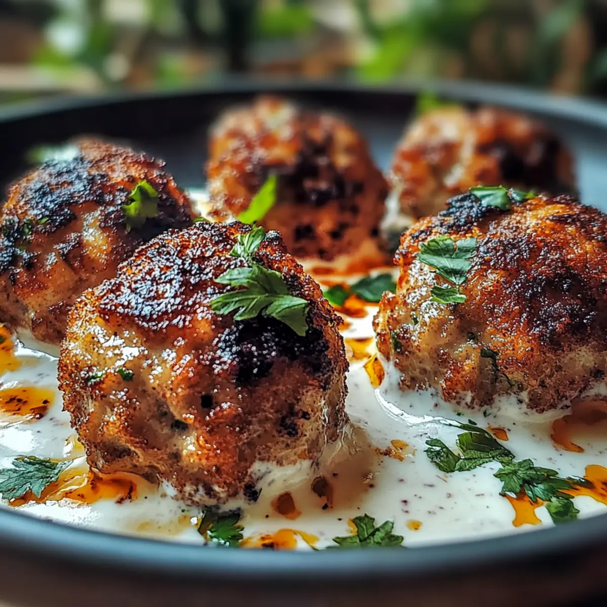 Chicken Kofta with Garlic Yogurt Sauce