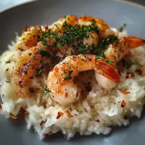 Chicken Scampi with Garlic Parmesan Rice