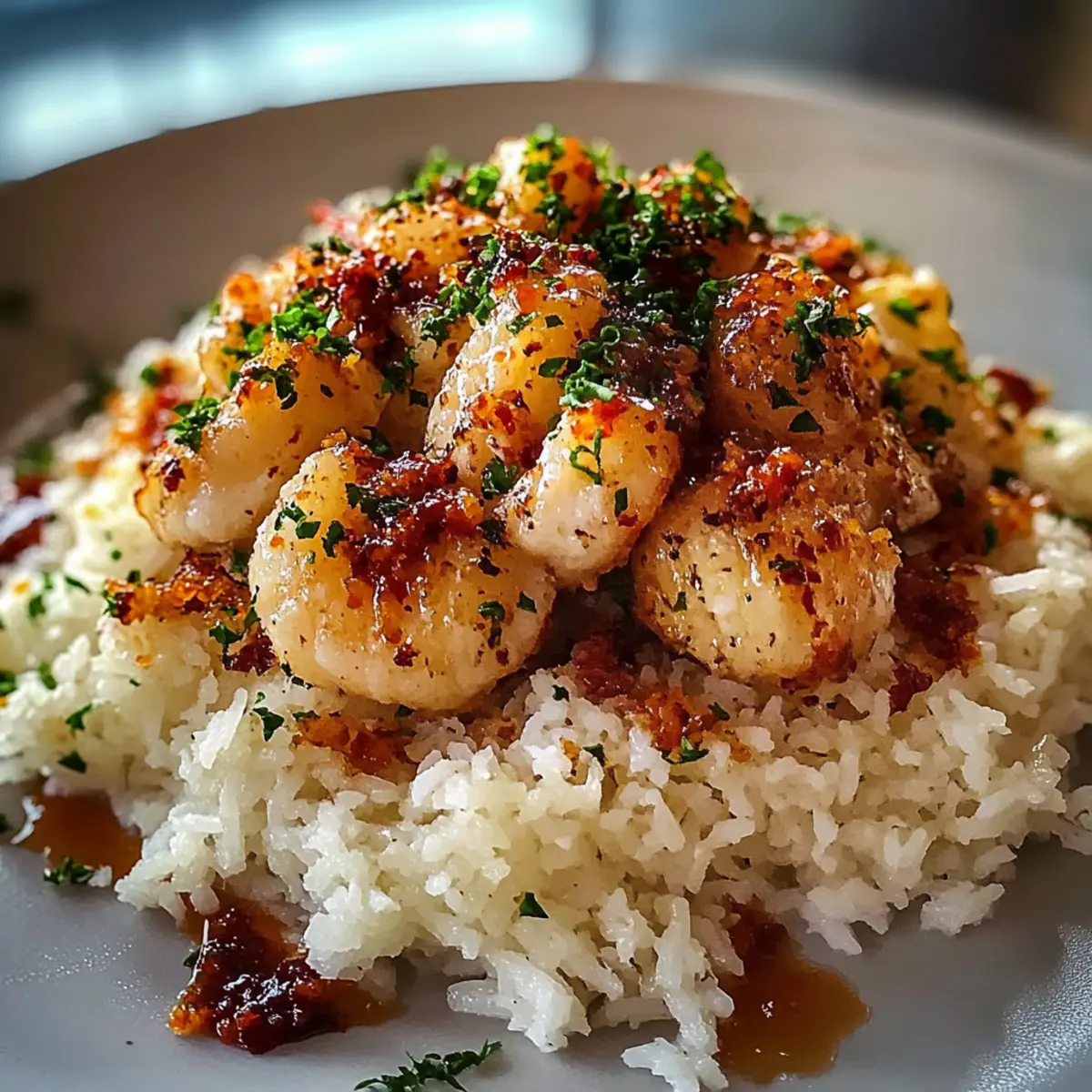 Chicken Scampi with Garlic Parmesan Rice