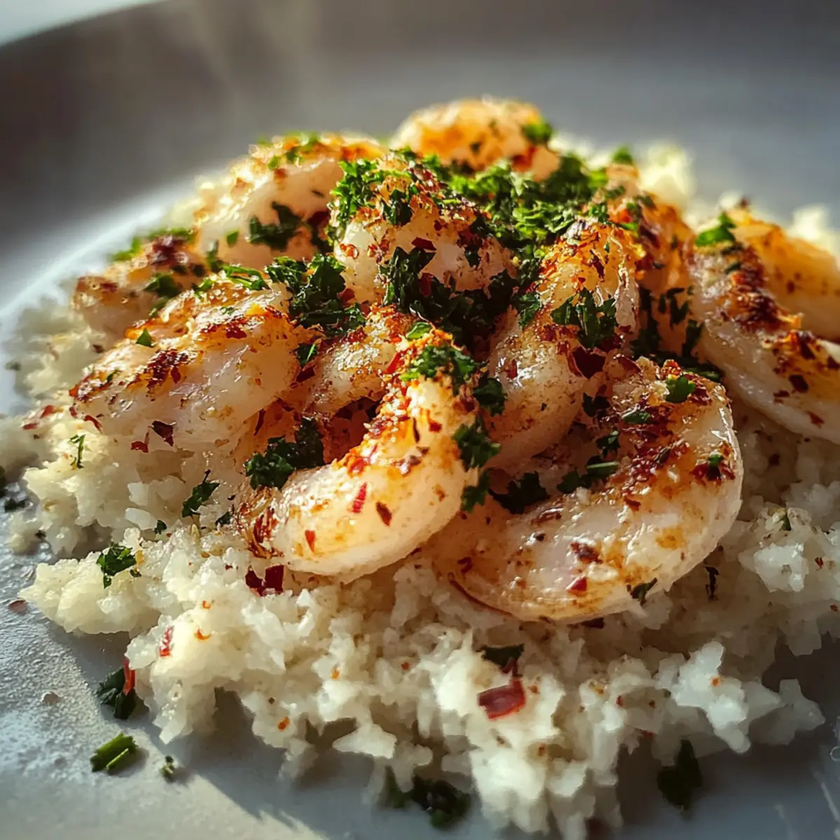 Chicken Scampi with Garlic Parmesan Rice
