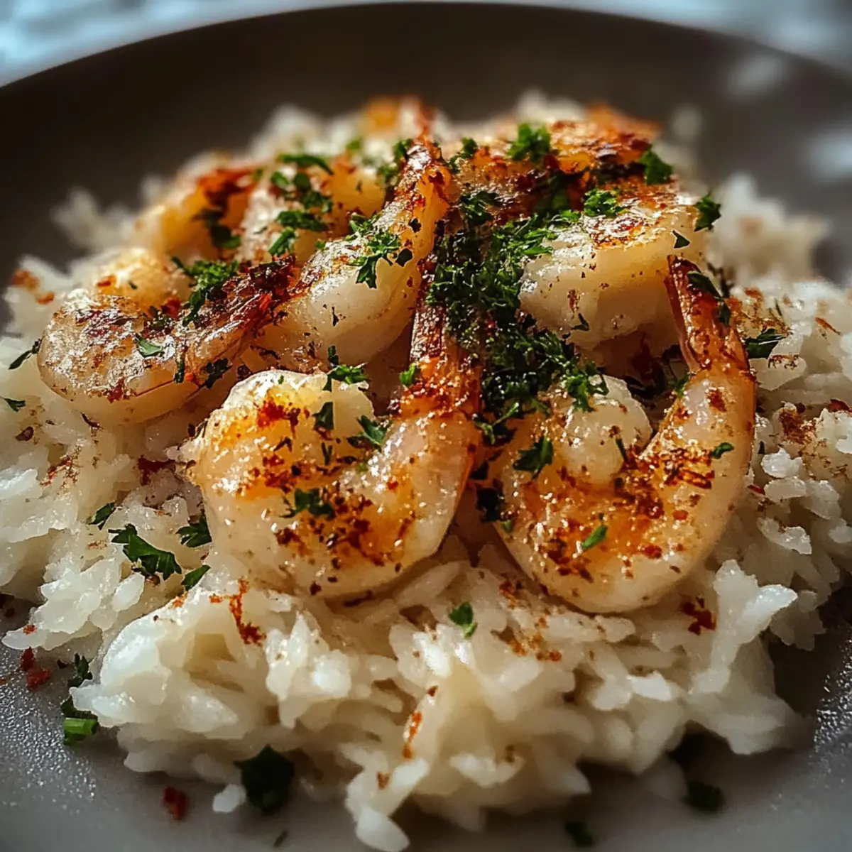 Chicken Scampi with Garlic Parmesan Rice