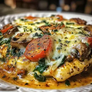 Chicken Spinach Mushroom Low Carb Oven Dish