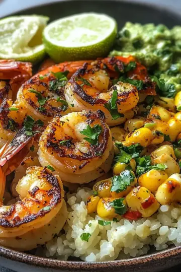 Cilantro Lime Shrimp Bowl