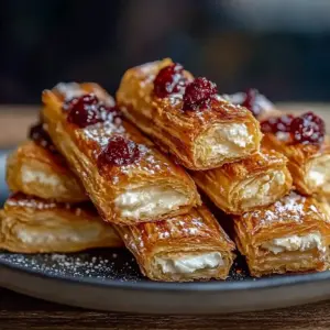 Cranberry Orange Cream Cheese Pastry Straws