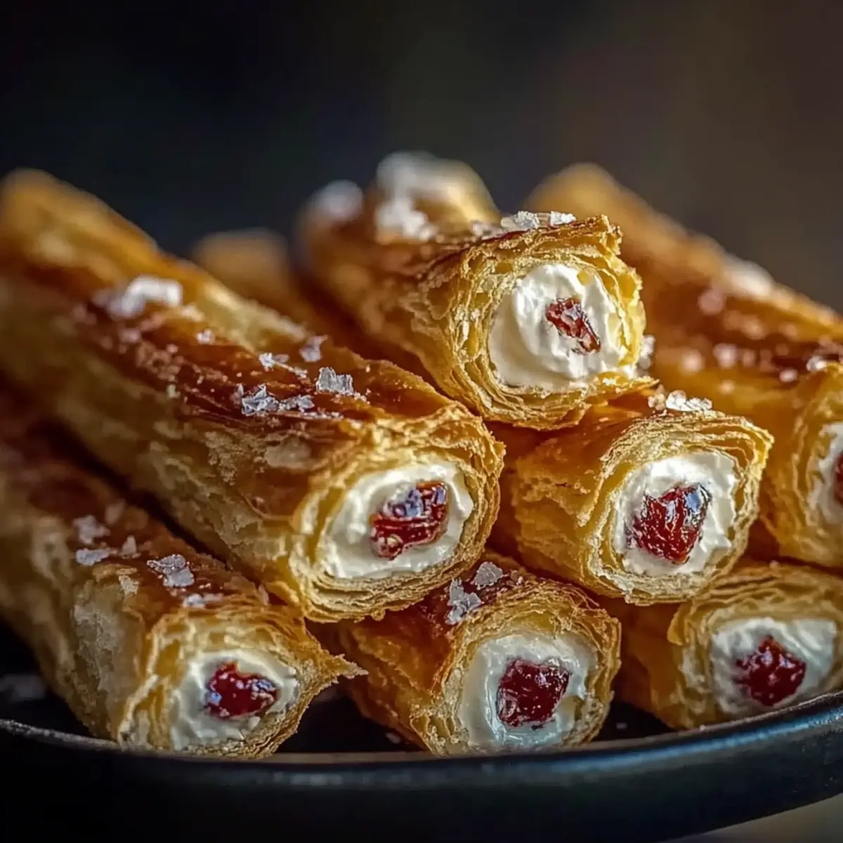 Cranberry Orange Cream Cheese Pastry Straws