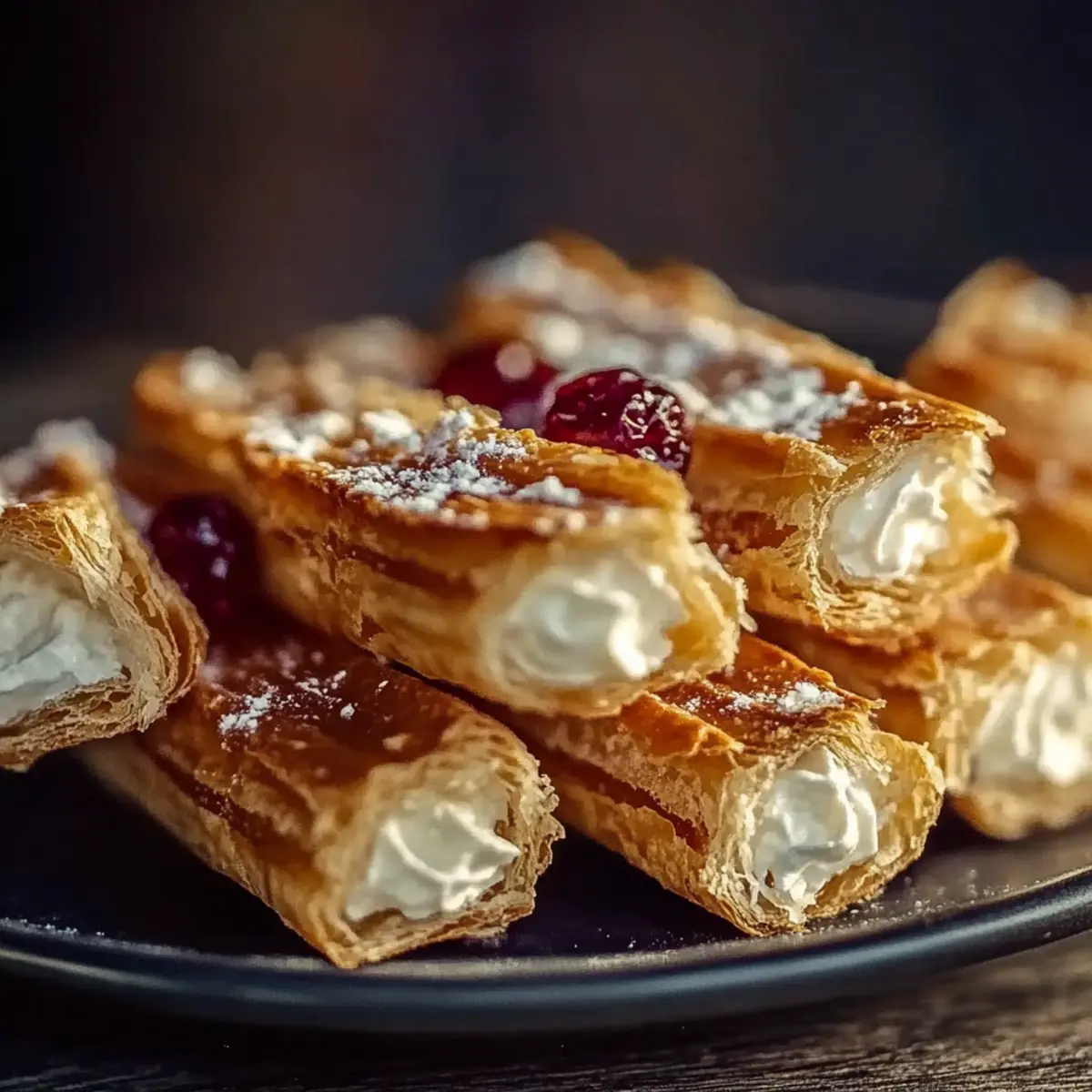 Cranberry Orange Cream Cheese Pastry Straws