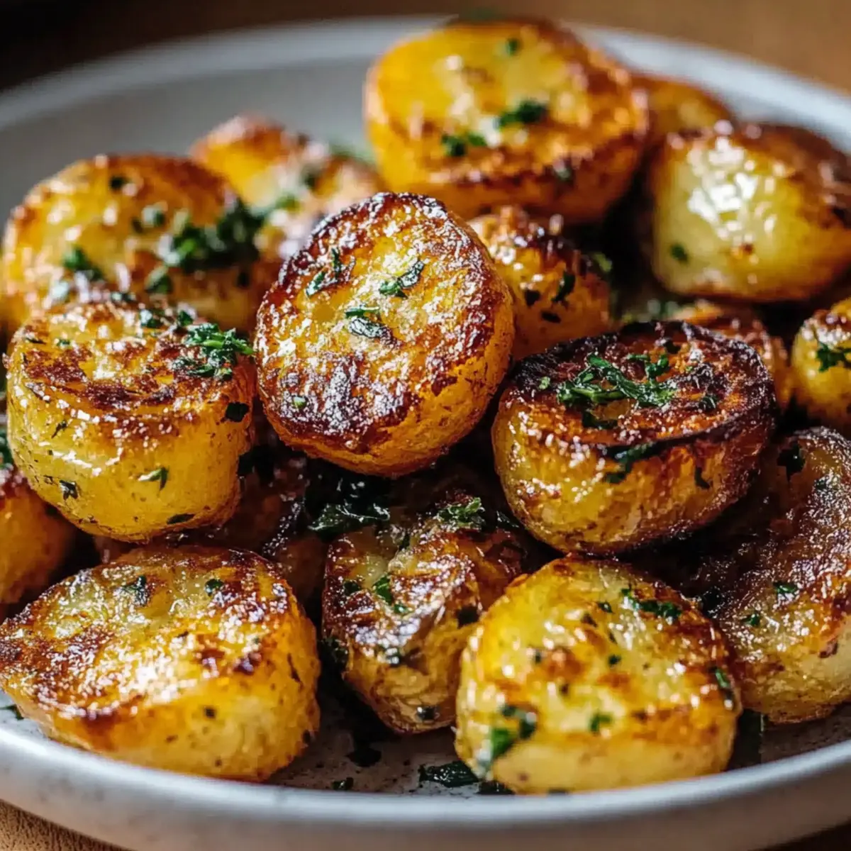 Crispy Roasted Mustard Potatoes