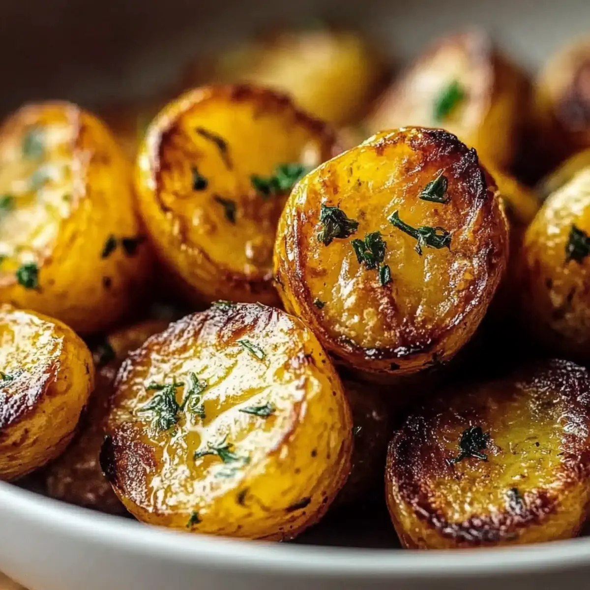 Crispy Roasted Mustard Potatoes