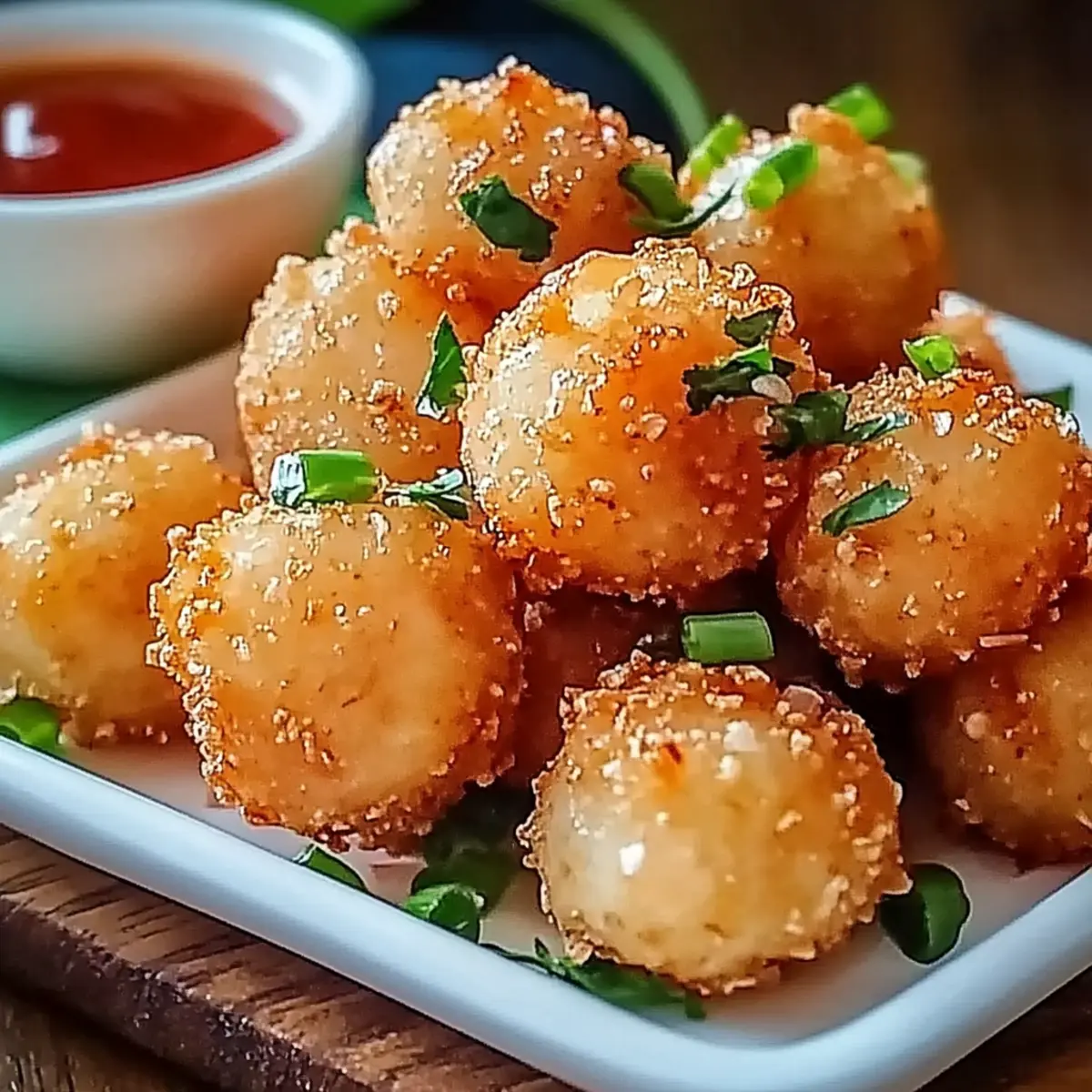 Crispy Shrimp Balls with Sweet Chili Sauce