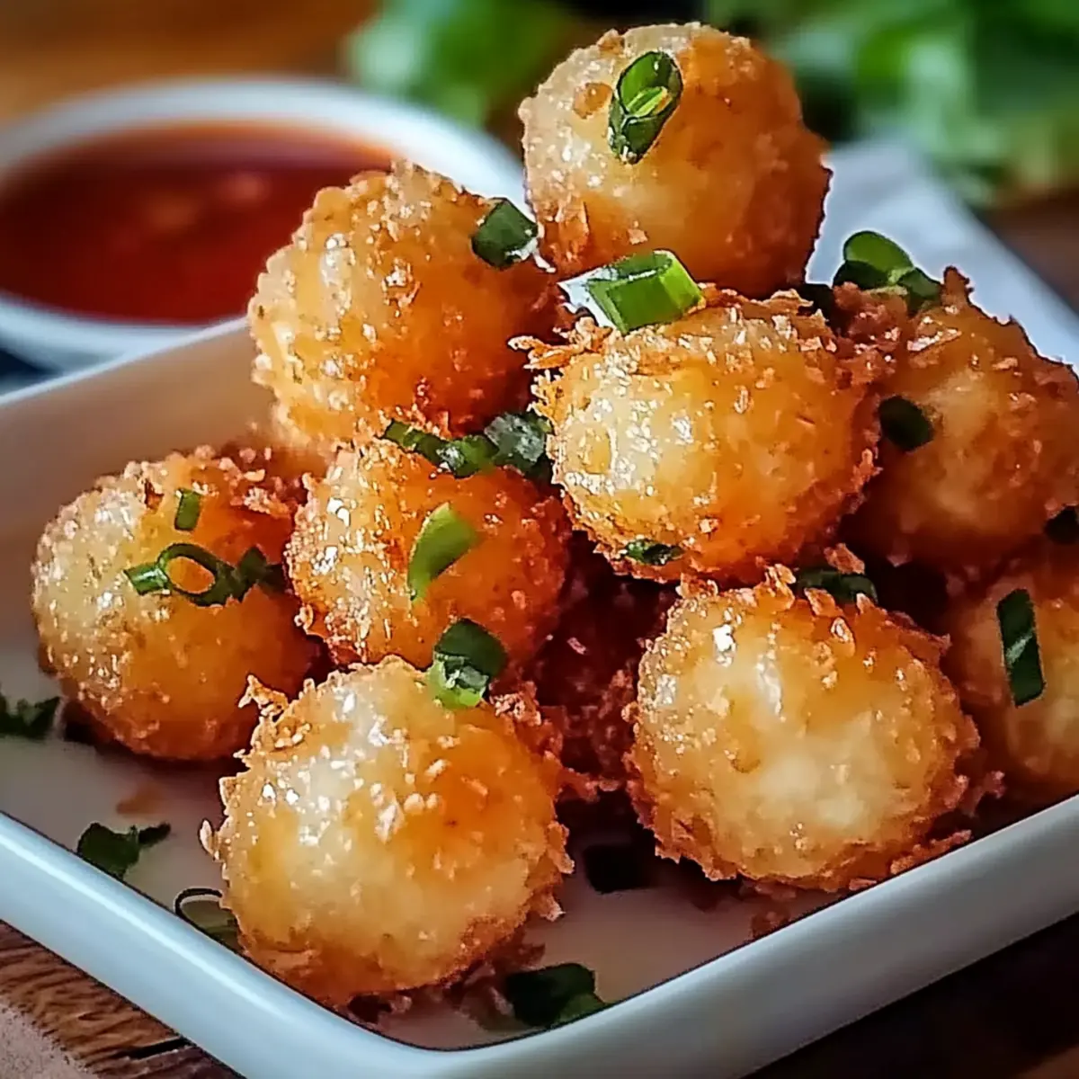 Crispy Shrimp Balls with Sweet Chili Sauce