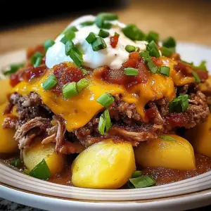 Crockpot Loaded Steak and Potato Bake