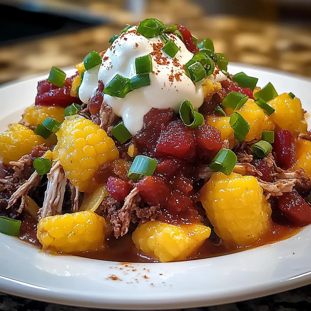 Crockpot Loaded Steak and Potato Bake