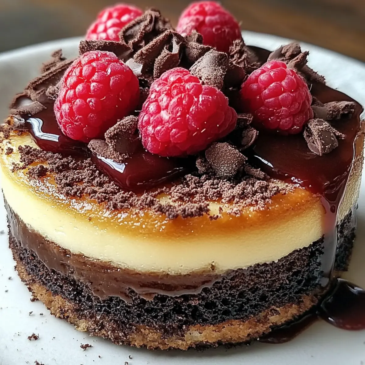 Decadent Dark Chocolate Raspberry Cheesecake