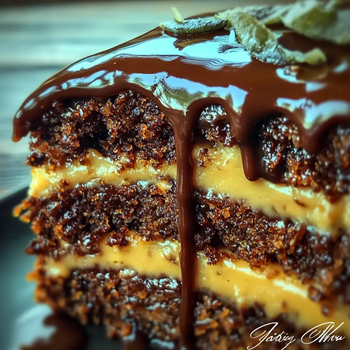 Elegant German Chocolate Glitzertorte